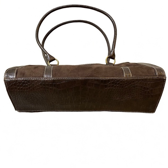 Sag Harbor Brown Suede And Leather Handbag/Shoulderbag - Picture 12 of 13